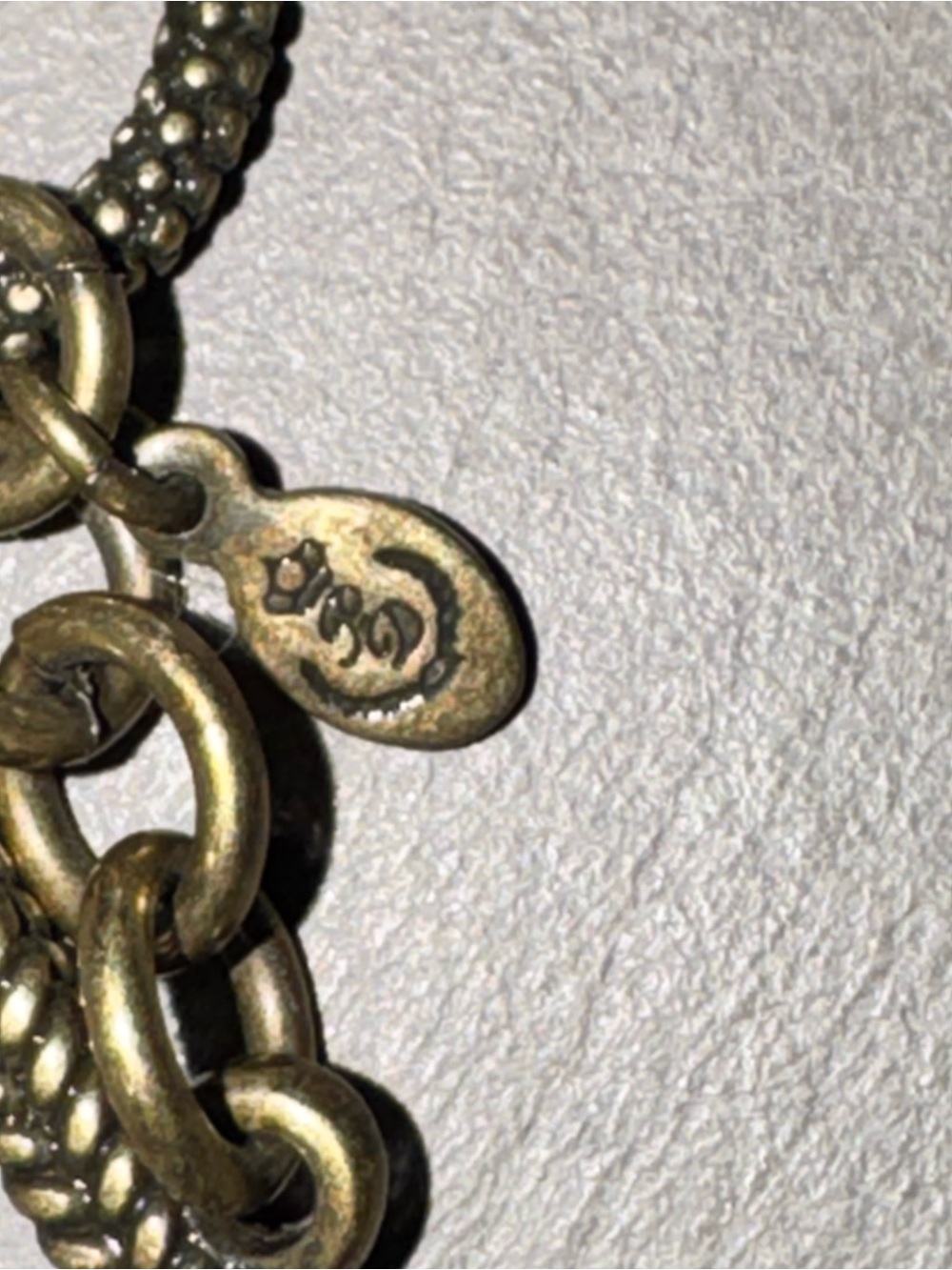 Gold Link Bracelet with Blue and Pale Yellow Teardrop Charms. Vintage Premiere - Picture 2 of 5